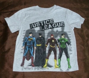 Justice League Batman Boys Short Sleeve T-shirt Gray Tee Size 4 New  - Picture 1 of 2