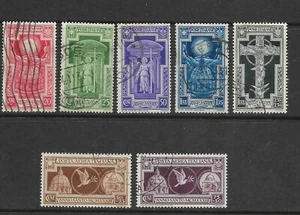 Italy Scott #310-#314, #CB1-#CB2 used 1933 Holly Year set, postal cancels, f/vf - Picture 1 of 2