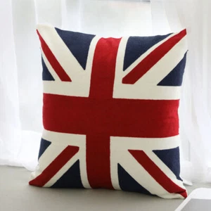 1 Pair of Vintage Cushions Comfort Union Jack Complete with Quality Pad UK - Picture 1 of 5