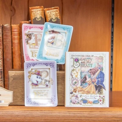 RARO Conjunto de Pratos Tokyo Disney Land Beauty and the Beast do Japão - Imagem 1 de 4