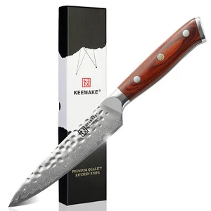 Coltello da 5 pollici rasoio affilato cucina culinaria cucina damasco posate in acciaio - Foto 1 di 10