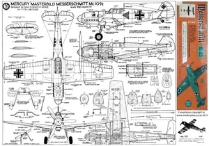 Mercury masterbuild semi scale Me109 control line - Picture 1 of 1