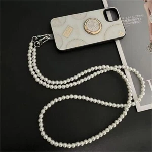 Phone Pearl Strap Phone Crossbody Chain Long Pearl Lanyard Mobile Phone Lanyard - Zdjęcie 1 z 15