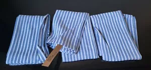Lot of 3 Levi's x Target Striped Flour Sack Towel White/Blue 30"x30" - Picture 1 of 3