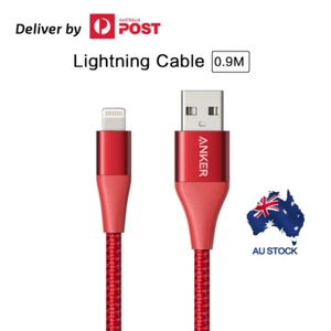 Anker Lightning Cable (0.9m)Powerline+II MFi Certified USB cable for iphone Red - Picture 1 of 5