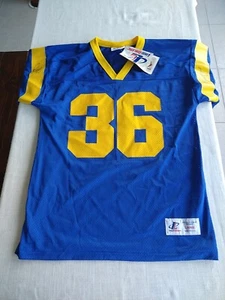 Vintage Jerome Bettis Signed Logo Athletic Jersey Size 14-16 Los Angeles Rams - Picture 1 of 6