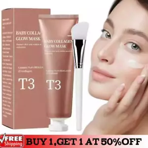 T3 Baby Collagen Glow Mask, T3 Collagen Mask for Face,T3 Collagen Peel off Ma.. - Picture 1 of 8