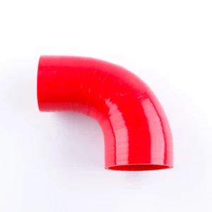 2'' To 2.5" 51mm -64mm Silicone 90 Degree Elbow Reducer Turbo Pipe Hose Red - Picture 1 of 7