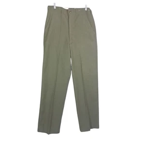 M-1951 Field Pants Men’s Small Long 30x34 Green VTG 50s Wool Military Korean War - Picture 1 of 12