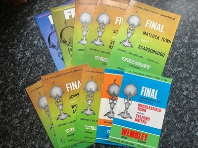 Complete run of 1970s FA Trophy Final Football Programmes - Image 1 of 4