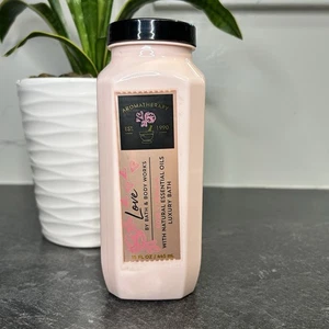 NEU Bath & Body Works Aromatherapie Love Rose + Vanille Luxusbad 15 flüssige Unzen - Bild 1 von 4