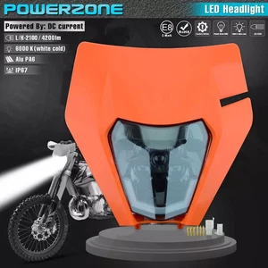 Motorcycle LED Headlight Fairing for Ktm Exc Sxf Mx Dirt Bike Enduro Supermoto - Picture 1 of 10