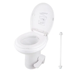 20" RV Camper Toilet Gravity Flush Toilet Foot Pedal Home Caravan Travel Camping - Bild 1 von 12