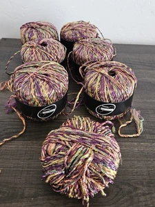 Stacy Charles Yarn, 6 Balls New- 1 Open Rainbow 50g Viscose Matching Lot, Italy  - Picture 1 of 9
