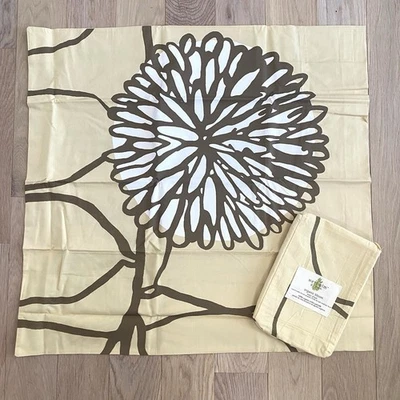 West Elm Organic Bloom Euro Sham Dorado Marrón Nuevo Foto 1 de 4