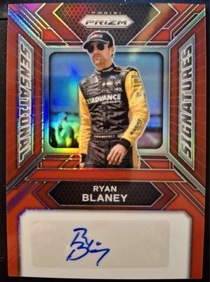 2024 Panini Prizm AUTOGRAPHED Ryan Blaney Autograph Nascar Racing Red Prizm Card - Image 1 of 2