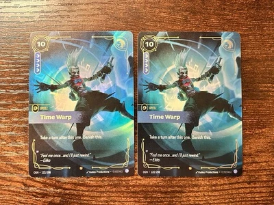Time Warp 122/298 Epic Riftbound TCG  League of Legends Origins - Lot of 2 - Image 1 of 2