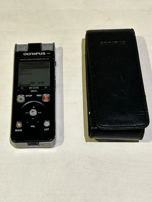 Olympus DM-670 Digital Voice Recorder 2GB MicroSD Tested Working with Case - Image 1 of 4