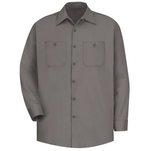 Red Kap Men's Long Sleeve Wrinkle-Resistant Cotton Work Shirt - Picture 1 of 37