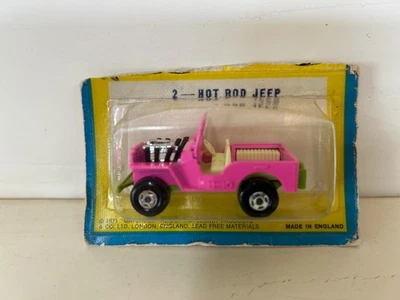 1971 MATCHBOX NO. 2 PINK HOT ROD JEEP UK - SEALED IN CUT BLISTER - Image 1 of 4