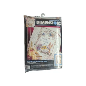 1997 NEW UNUSED Dimensions Kit 3167 Welcome Little One Baby Quilt Cross Stitch - Picture 1 of 3