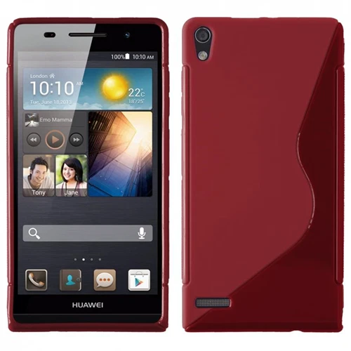 Custodia in TPU Rosso S-Line per Huawei P6 - Immagine 1 di 1