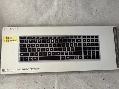 Satechi Slim X2 Bluetooth Keyboard - Space Gray: Mechanical, Backlit, USB-C - Image 1 of 4