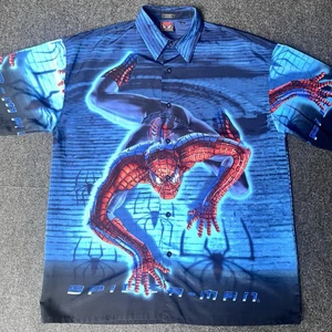 Camicia Spiderman manica corta con bottoni uomo L - Foto 1 di 6