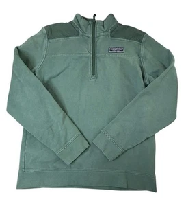 Vineyard Vines Boy's Youth Green 1/4 Zip Pullover Sweatshirt Xtra Large 18 - Picture 1 of 4