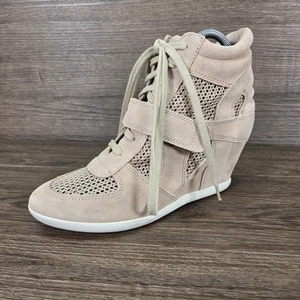Ash Bowie Hidden Wedge Suede & Mesh Upper Light Brown Beige Trainers Size UK 6 - Picture 1 of 22