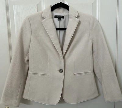 Blazer corto Ann Taylor marfil 0P Foto 1 de 4