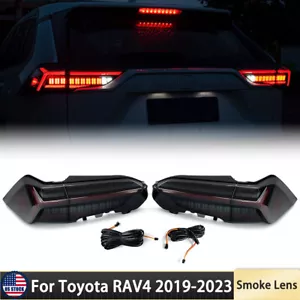 For Toyota RAV4 2019-2023 Smoke Lens New Tail Lights Sequential Turn Signals - Foto 1 di 15