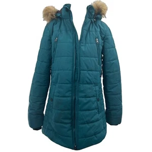 Wantdo Women's Winter Warm Quilted Faux Fur Hooded Padded Jacket Coat Size M - Picture 1 of 12