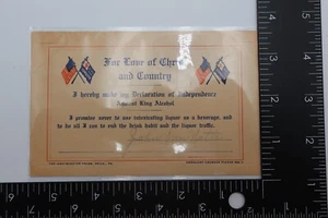 Conquest Crusade alcoholic pledge declaration of independence Christ and Country - Picture 1 of 3