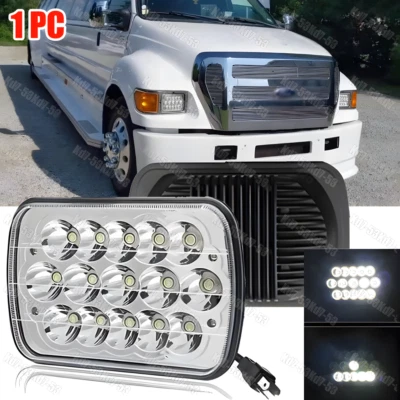 For Ford F-650 F-750 Bronco 130W 5x7" 7x6inch Led Headlight Sealed High/Low Beam - Image 1 of 4