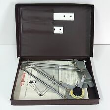 Vintage Tecnostyl Portable Drafting Machine 602 With Case Drawing, Missing Clamp