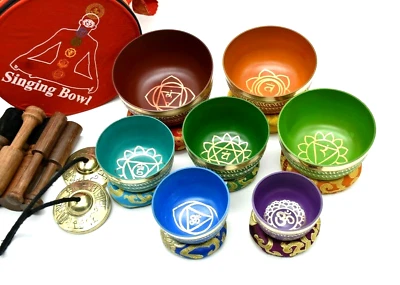 singing Bowl set of 7 - Tibetan Singing Bowls - Therapy - Meditation - Healing  - Image 1 of 4