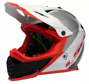 LS2 Offroad Gate Launch Full Face MX Motorcycle Helmet White/Red/Black S-3XL - Foto 1 di 12