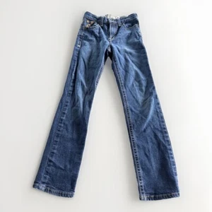 Ariat B5 Slim Jeans Youth Boys 14 Blue Bootcut Distressed Western Dark Wash - Picture 1 of 12
