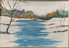 Original watercolor painting, 5x7 original and signed   Landscape