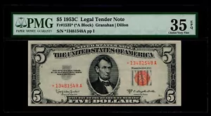 STAR 1953-C $5 Legal Tender Note PMG VF35 - Picture 1 of 2