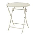 StyleWell Bistro Table Round Steel Folding Outdoor Mix Match Shadow Gray