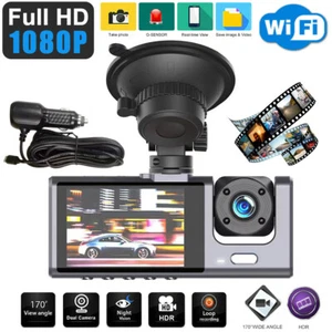1080P Car Dash Cam Front&Inside& Rear DVR Driving Recorder Night Vision G-Sensor - Picture 1 of 14