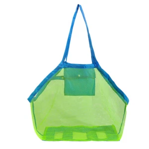 2 Pcs Drawstring Beach Toys Bag Beach Toy Mesh Bag Beach Toy Storage Bag - Picture 1 of 12