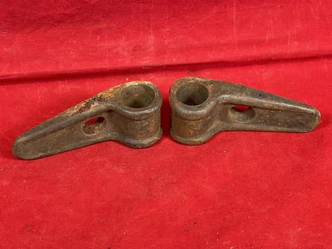 Pair Antique Pintle Hinges ~ 3 3/4"L x 1 3/8" ~ Old Barn Door Hardware Cover