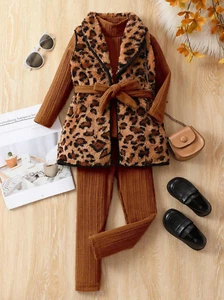 Abrigo Suéter Chaqueta de Invierno Conjuntos de Niñas Ropa Para Niña y Pantalón - Picture 1 of 9