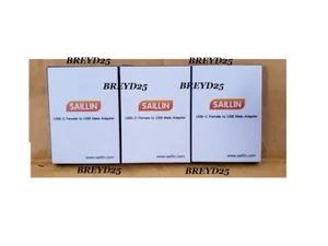 2 PACK SAILLIN DUAL-SIDED 10Gbps USB 3.1 GEN 2 USB C FEMALE TO USB MALE ADAPTER - Picture 1 of 4