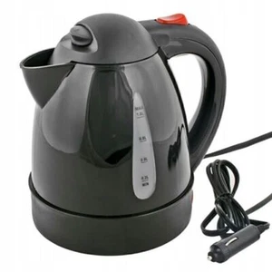 Wasserkocher 1,0 L 24V/250W, Schwarz Wasserkocher für Auto, LKW & Wohnmobil NEU - Zdjęcie 1 z 18