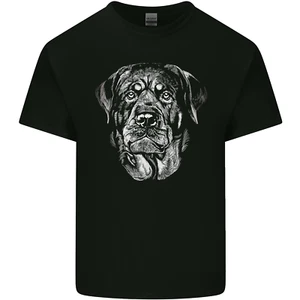 A Monochrome Rottweiler Dog Kids T-Shirt Boys Girls - Picture 1 of 3