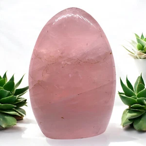 Edle Rosenquarz Freeform | Unikat 1539 | 419gr. | 7x11x 3cm | Skulptur I Madagas - Bild 1 von 5
